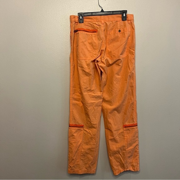 Ralph Lauren Womens VTG Y2K Pastel Orange Cargo Pants with Utility Design Size 8 - Picture 2 of 6